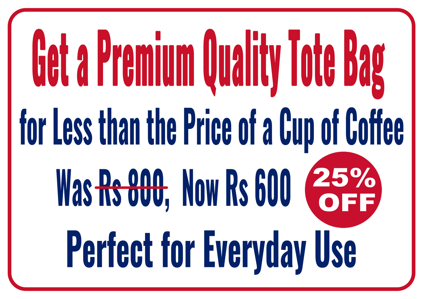 Premium Quality Canvas Tote Bag